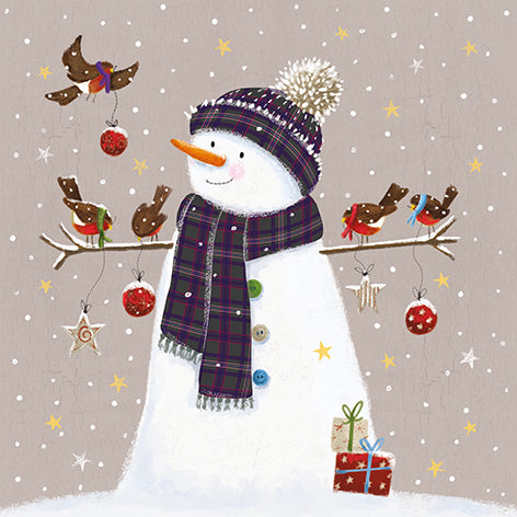 NEW Snowman with Clan Tartan Christmas Cards (Pack of 10)